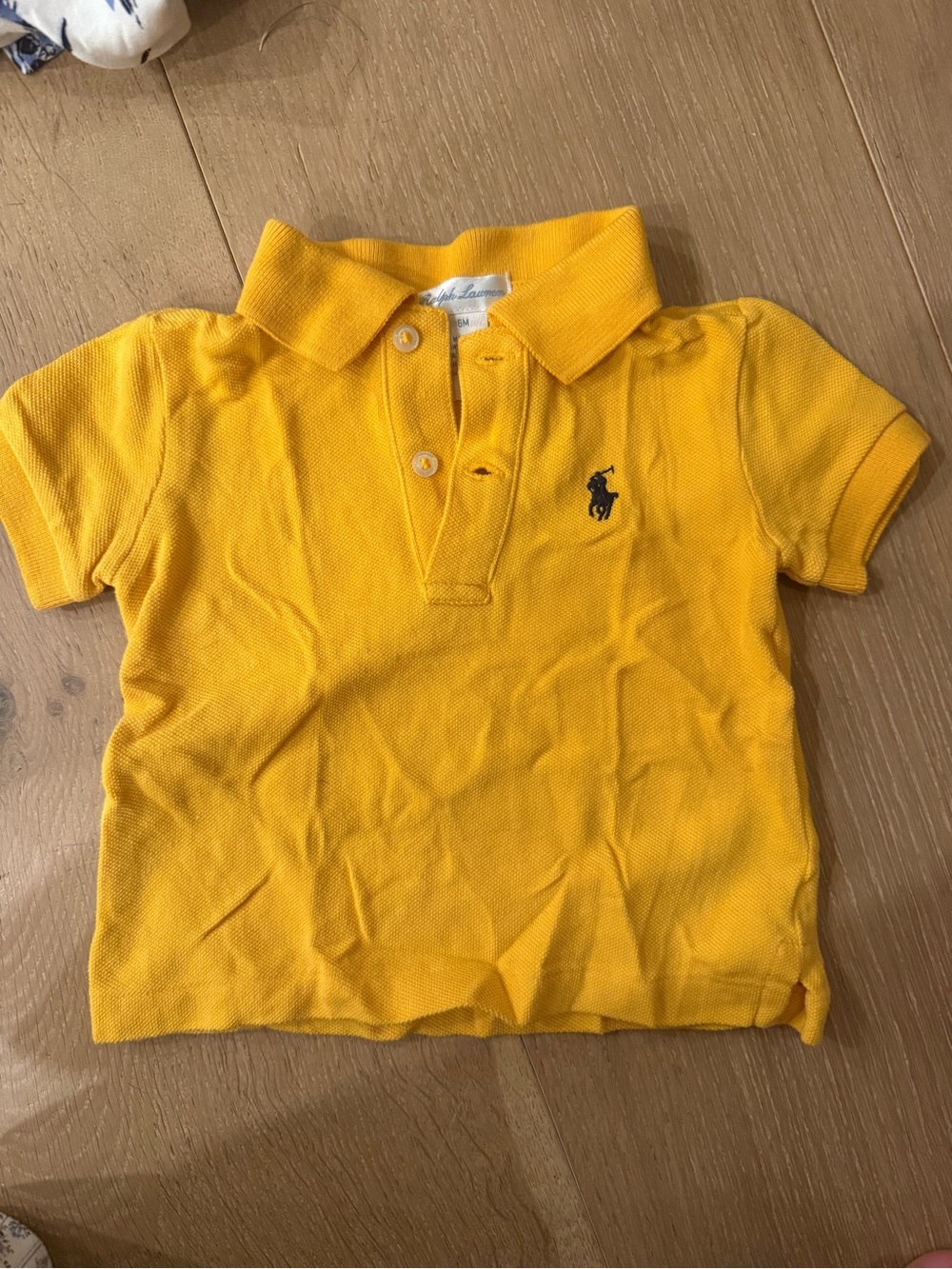 Ralph Lauren Baby Yellow Polo Shirt Sz 6M